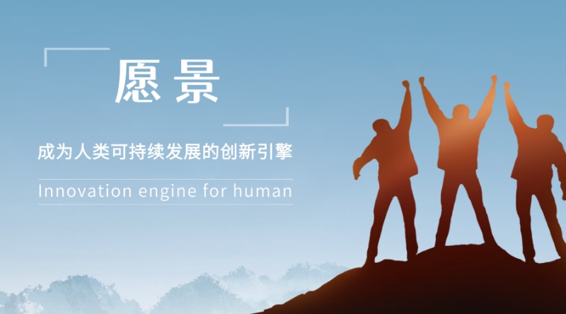 成为人类可持续发展的创新引擎（Innovation engine for human）